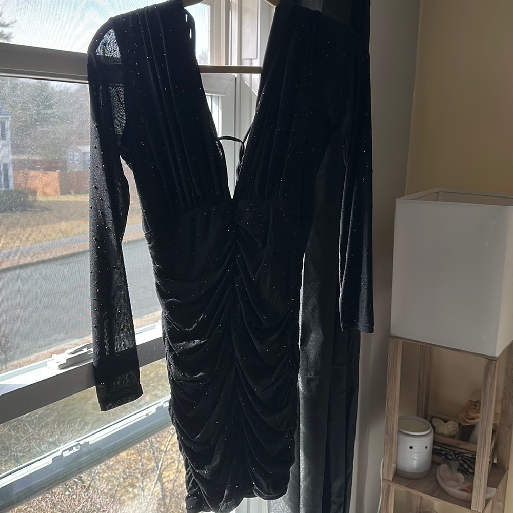 black sparkly tight going out/homecoming dress